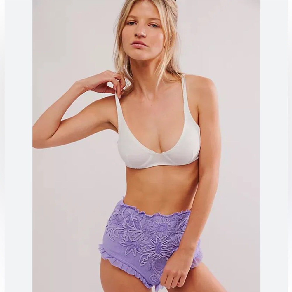 New Free People Lavender Bloomer Lace Shorts